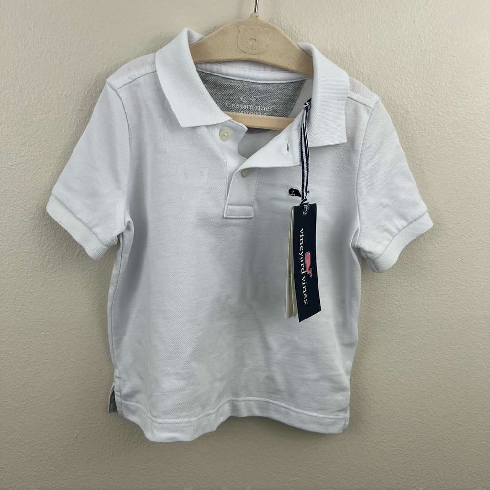 NWT Vineyard Vines White Edgartown Polo Size 2T - Picture 2 of 6